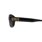 Women’s Casino Round Sunglasses in Black - Image 6